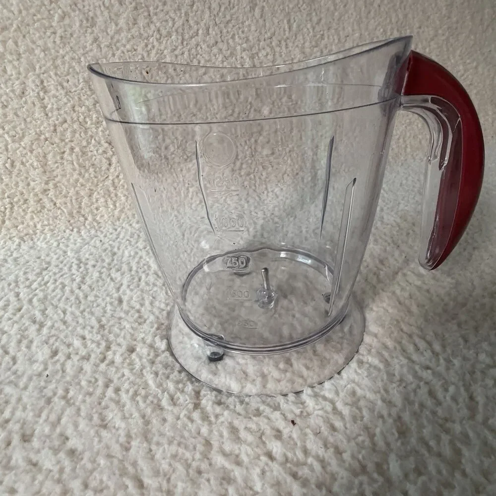 Ninja Storm Replacement 48oz Cup Pitcher Bowl for QB900 QB1000 Master Prep RED